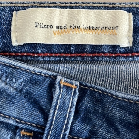 Anthro Pilcro & The Letterpress Distressed Denim Shorts - Size 25 - Picture 3 of 7